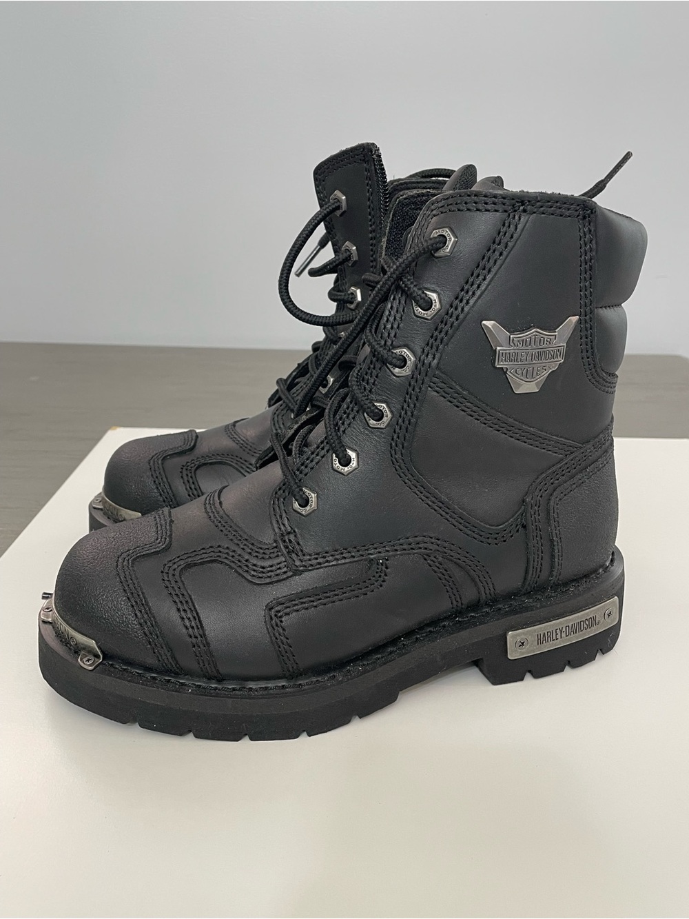 Harley-Davidson Women’s Black Leather Motorcycle Boots Size 7